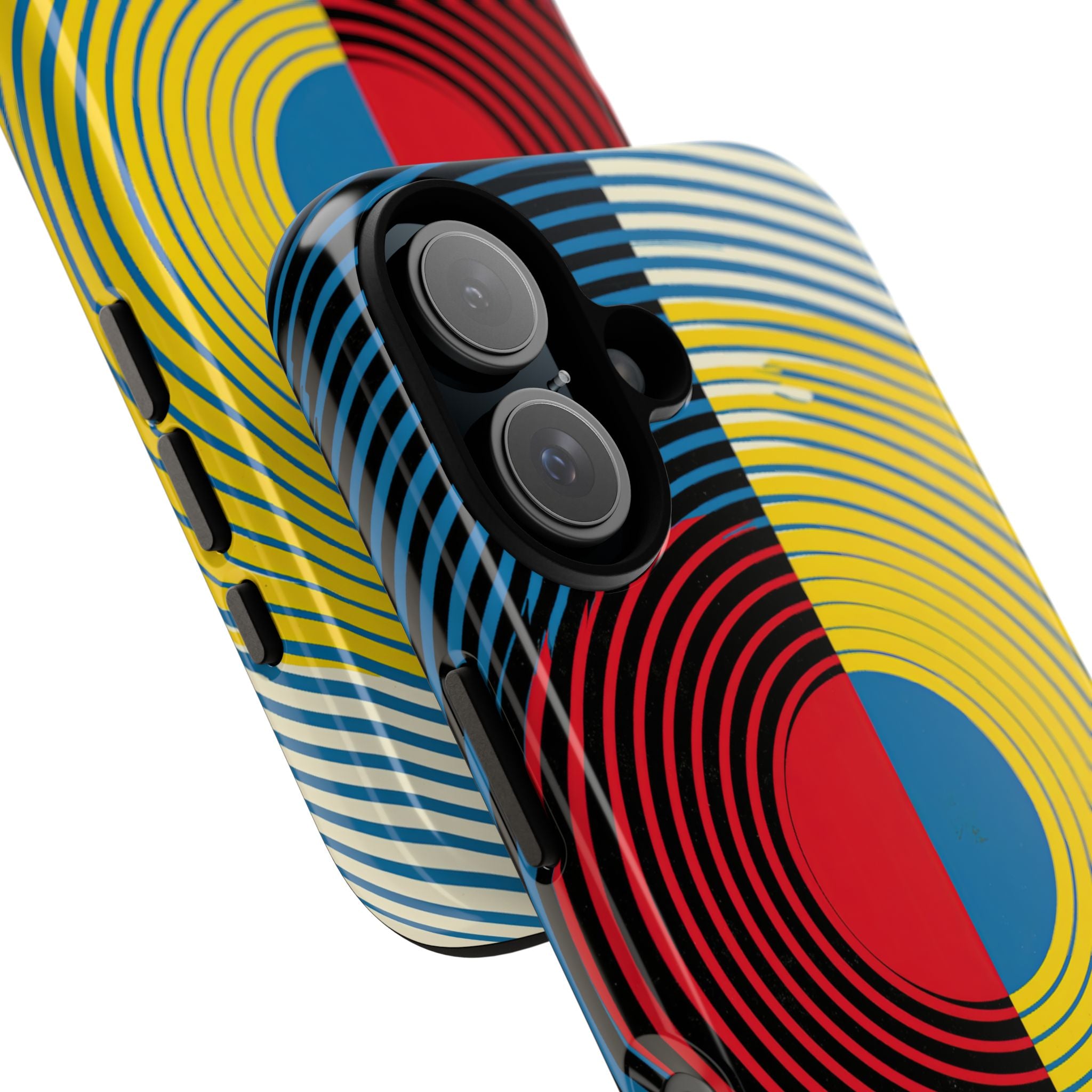 Blue Tough Phone Case for iPhone - Primary Circuit Orbit