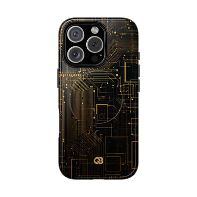 Gold Tough 2.0 Magsafe Phone Case for iPhone - Amber Core Mainframe