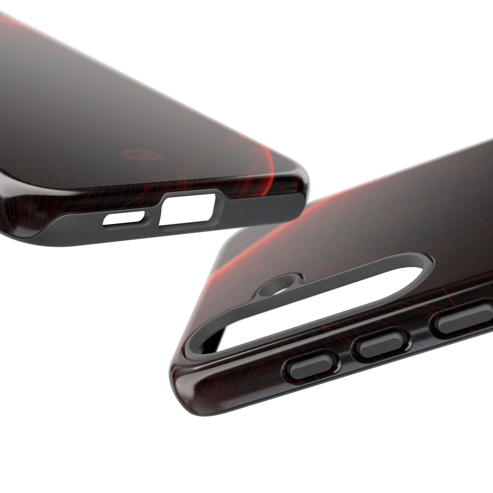 Red Tough Phone Case for Samsung - Crimson Flare Flux