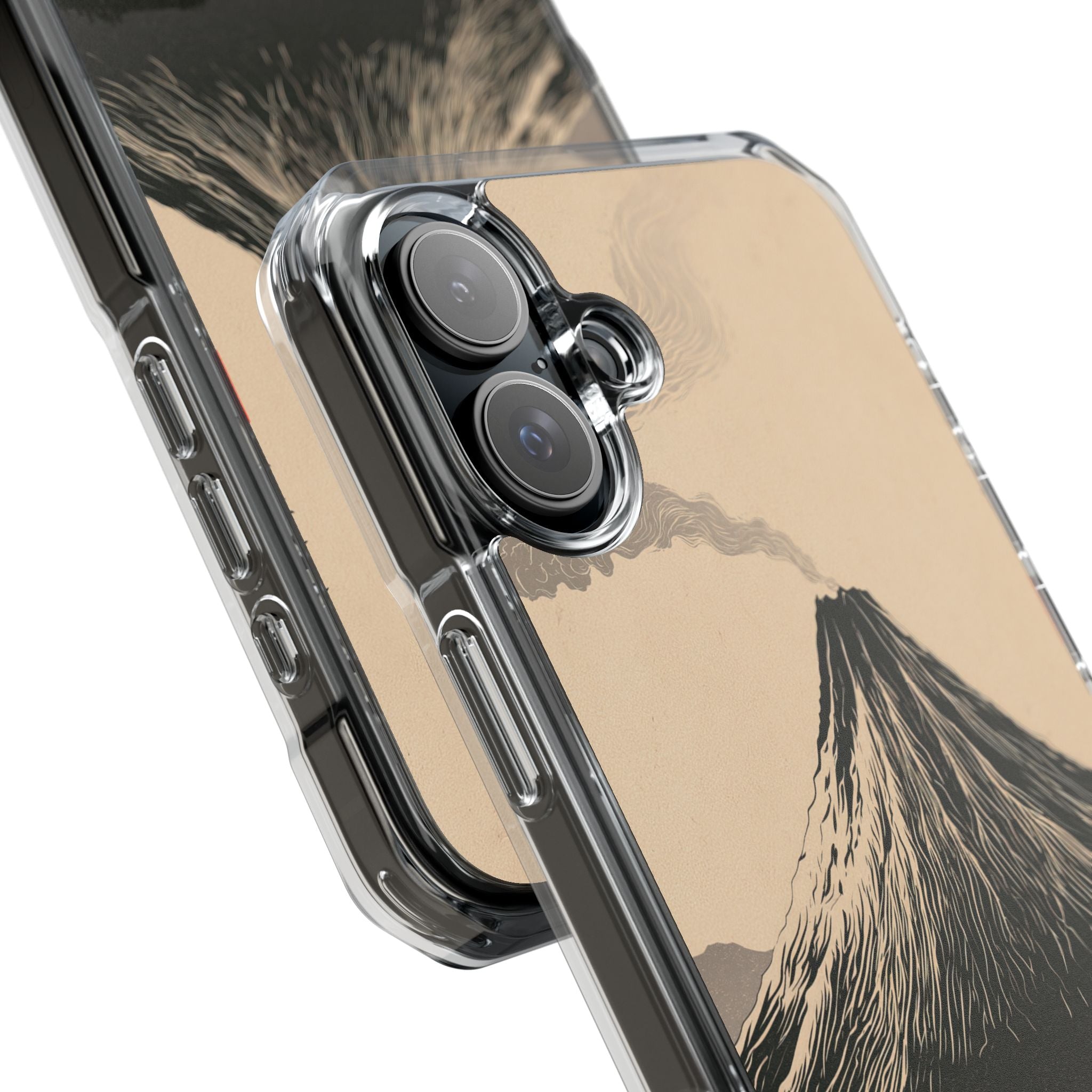 Beige Impact MagSafe Phone Case for iPhone - Obsidian Ink Summit