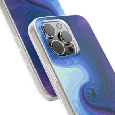 Azure Fluid Swirl · Lite Phone Case for iPhone ·  Blue