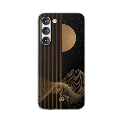 Gold Lite Phone Case for Samsung - Gilded Obsidian Dunes