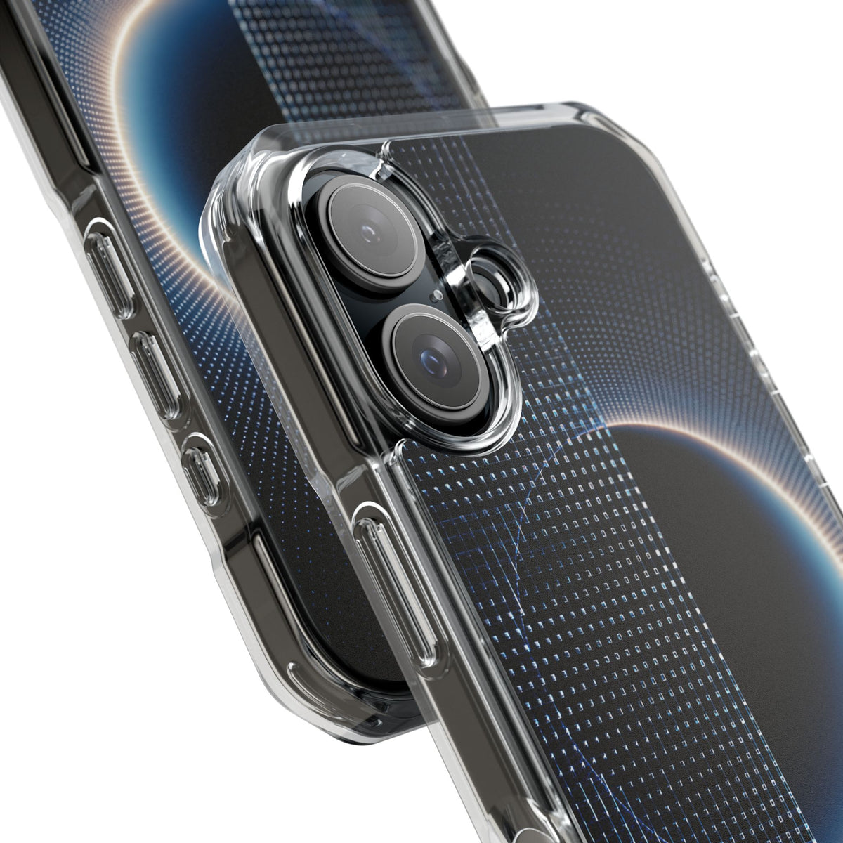 Luminous Meridian · Clear Impact Magnetic Phone Case for iPhone · Black