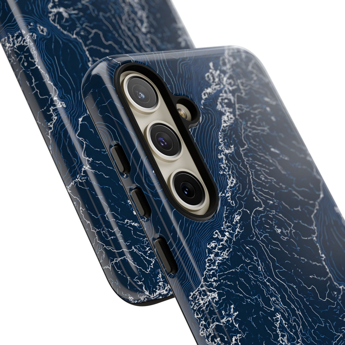 Nordic Contour Chart · Tough Phone Case for Samsung · Blue