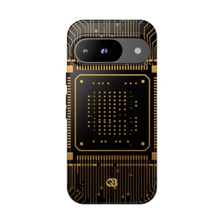 Gold Tough Phone Case for Google Pixel - Cyber Gold Processor