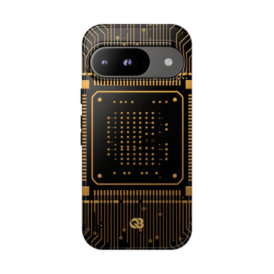 Gold Tough Phone Case for Google Pixel - Cyber Gold Processor