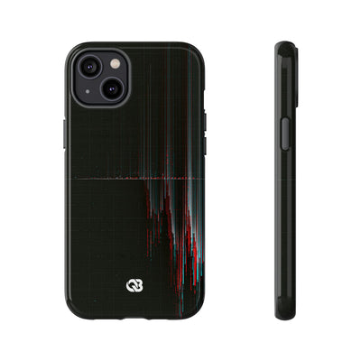 Black Tough Phone Case for iPhone - Corrupted Data Stream