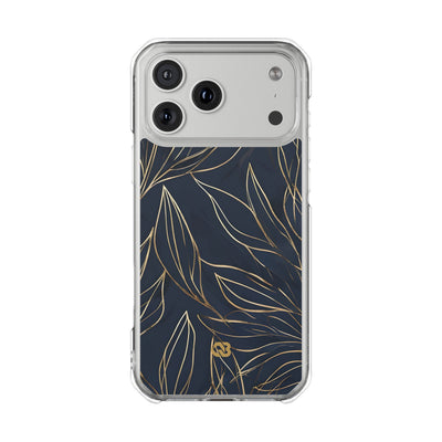 Gilded Navy Foliage · Impact Coque de téléphone pour iPhone · Magsafe