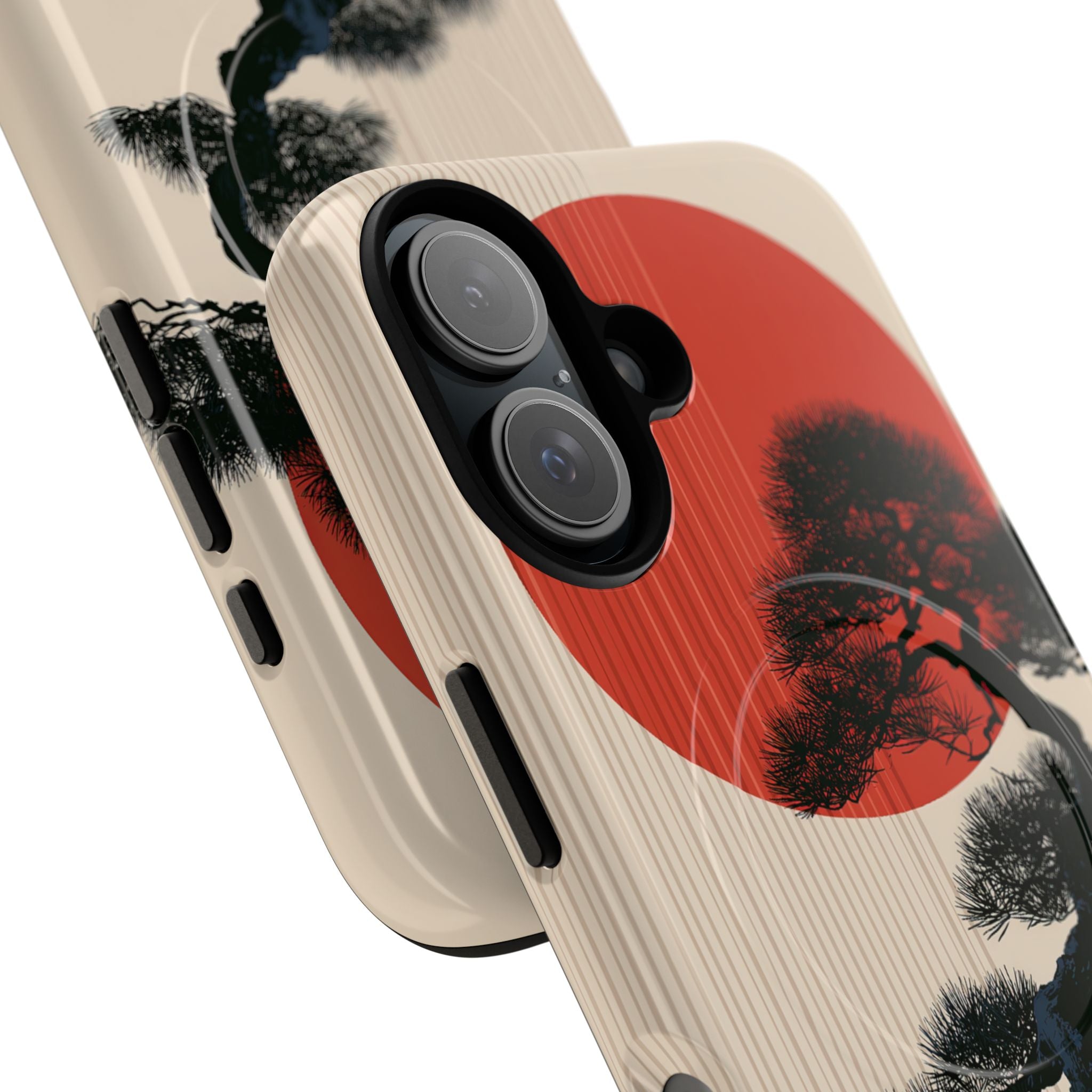 Beige Tough 2.0 Magsafe Phone Case for iPhone - Kyoto Crimson Pine