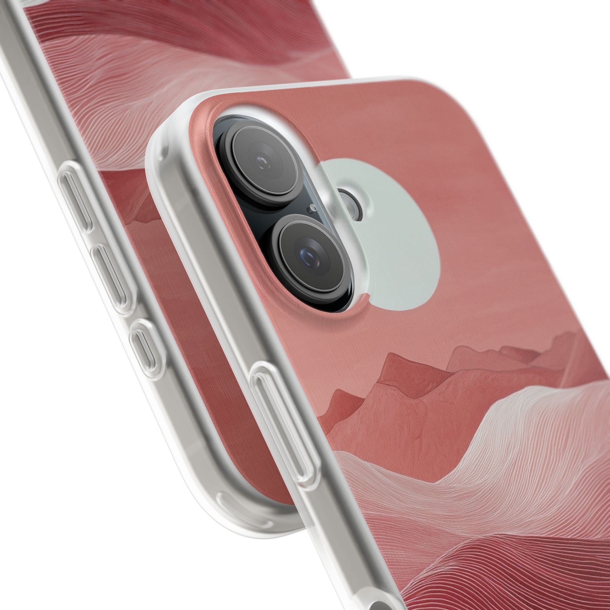 Crimson Dune Horizon · Soft Phone Case for iPhone