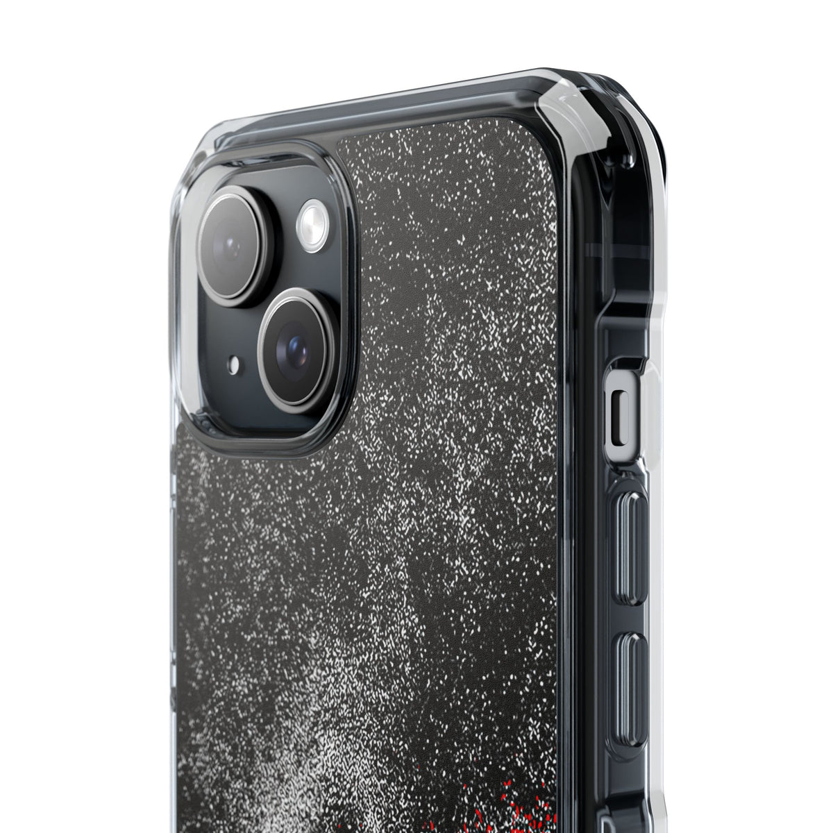 Crimson Noir Drip · Clear Impact Magnetic Phone Case for iPhone ·  Black