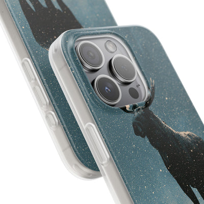 Nordic Boreal Moose · Lite Phone Case for iPhone ·  Blue