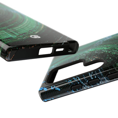 Orbital Data Stream · Tough Phone Case for Samsung · Green