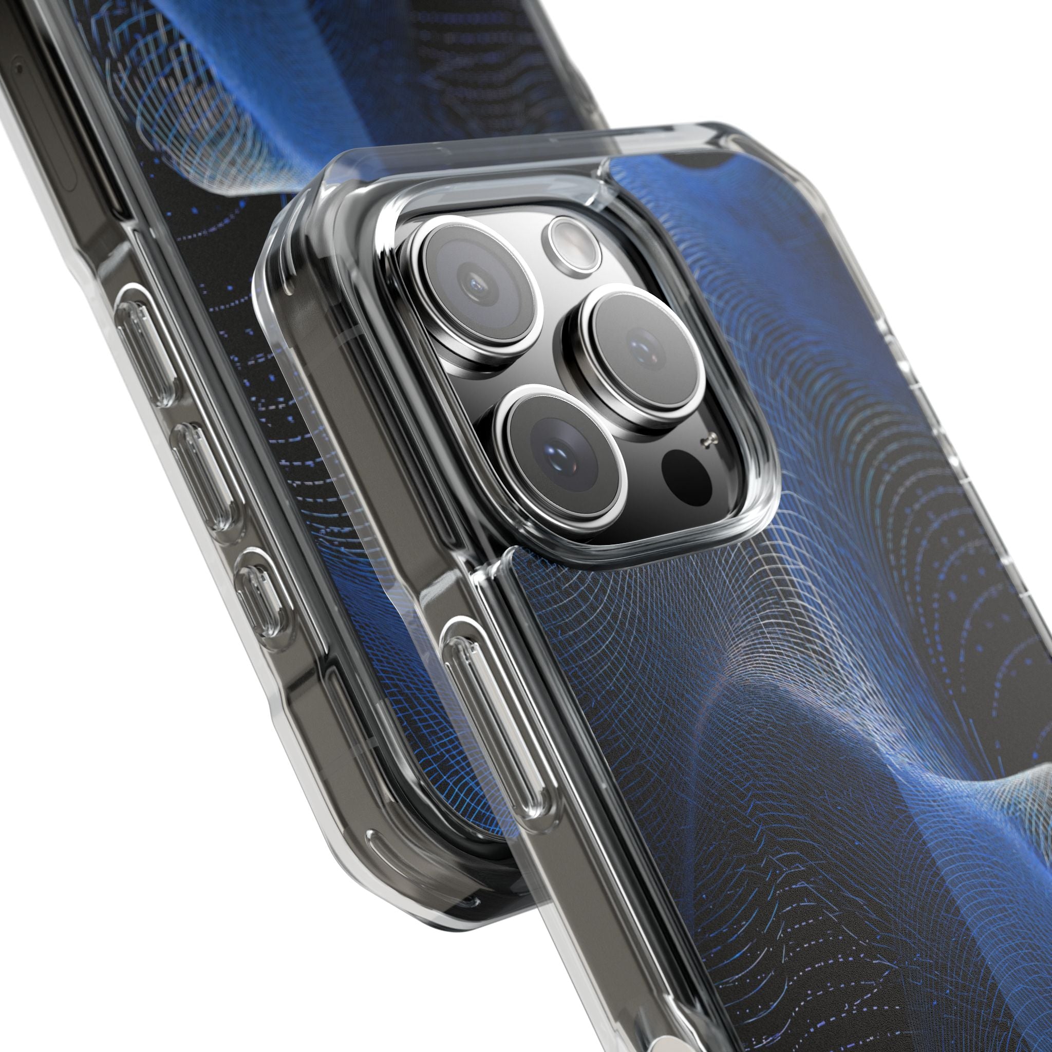 Blue Impact MagSafe Phone Case for iPhone - Electric Blue Flux