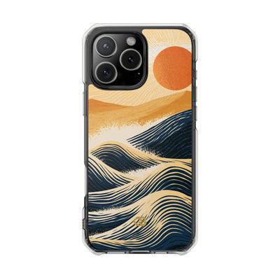 Blue Impact MagSafe Phone Case for iPhone - Kyoto Cresting Tide
