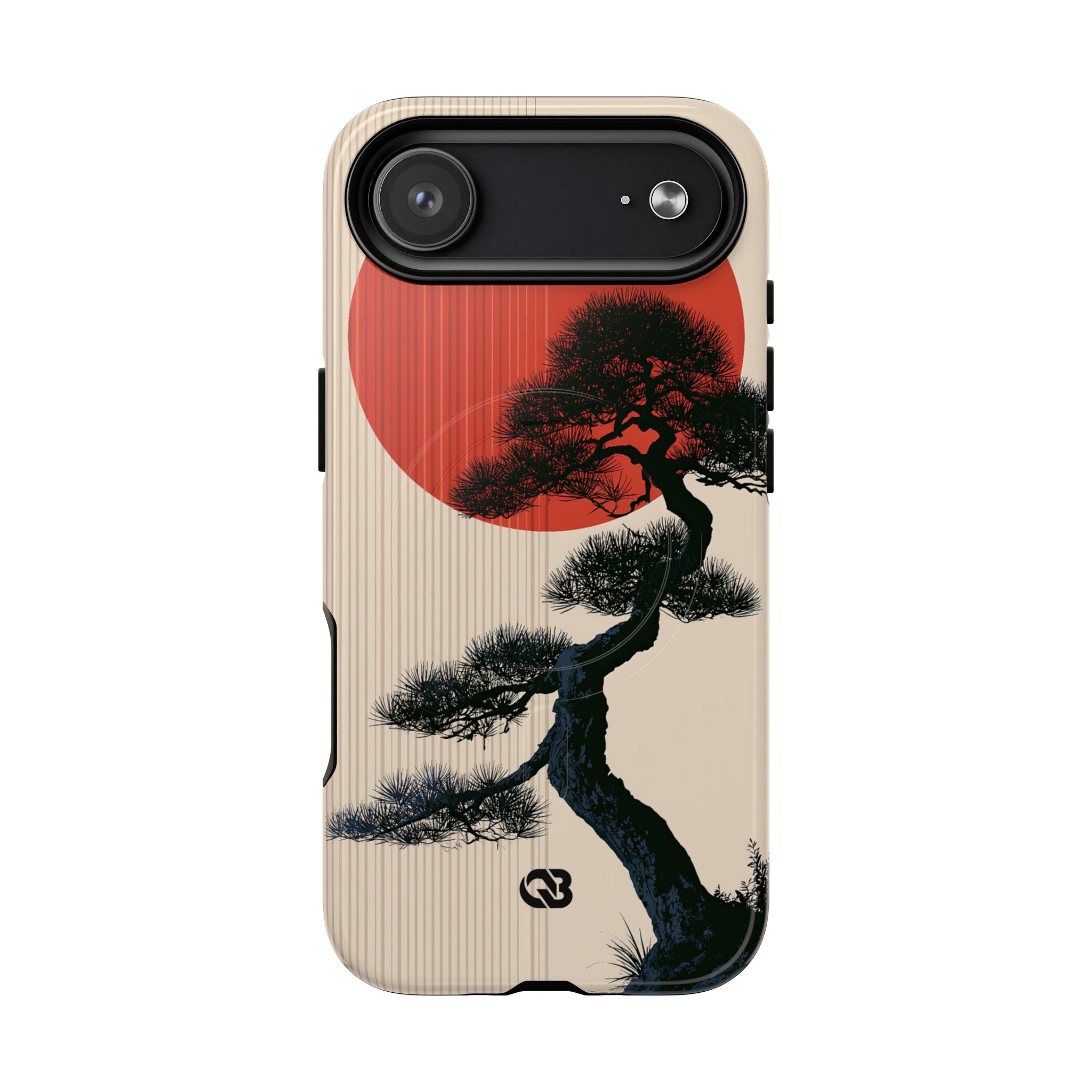 Beige Tough 2.0 Magsafe Phone Case for iPhone - Kyoto Crimson Pine