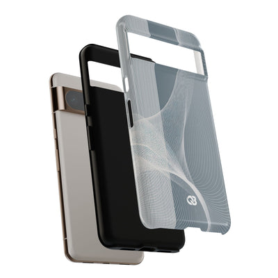 Grey Tough Phone Case for Google Pixel - Slate Mesh Horizon