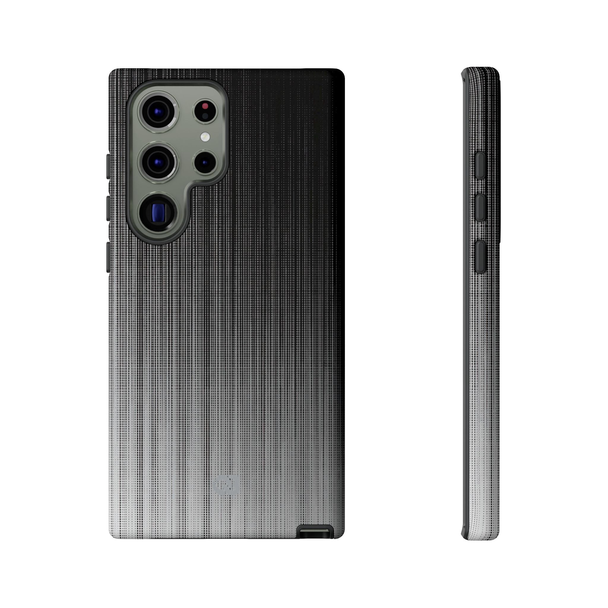 Grey Tough Phone Case for Samsung - Static Vertical Dither