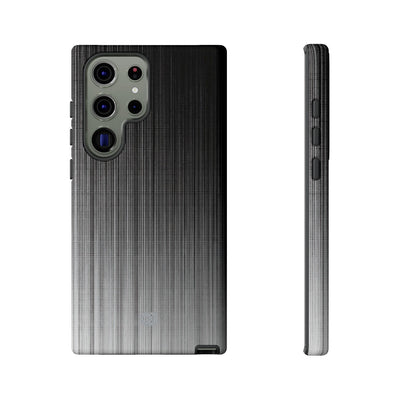 Grey Tough Phone Case for Samsung - Static Vertical Dither