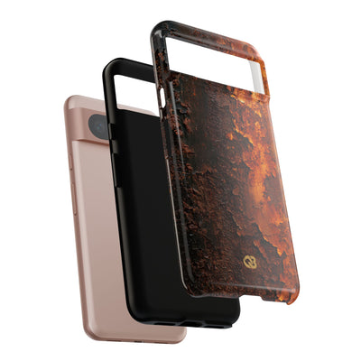 Orange Tough Phone Case for Google Pixel - Oxidized Iron Crust