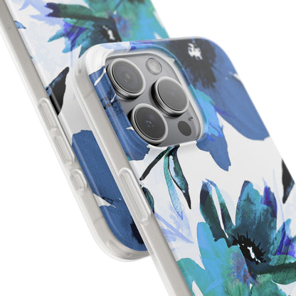 Blue Blossom Radiance iPhone 15 Pro Max Case - Soft