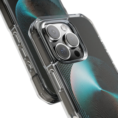 Blue Impact MagSafe Phone Case for iPhone - Cyan Vector Sphere