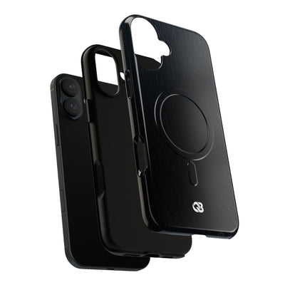 Black Tough 2.0 Magsafe Phone Case for iPhone - Midnight Brushed Grain