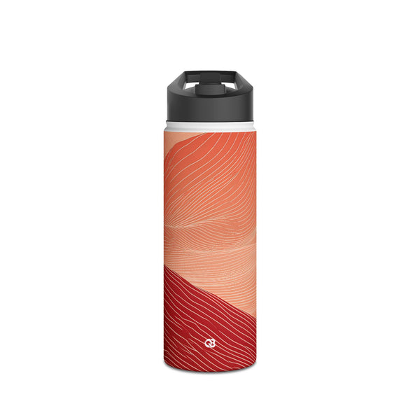 Crimson Dune Horizon · Insulated Water Bottle · Red