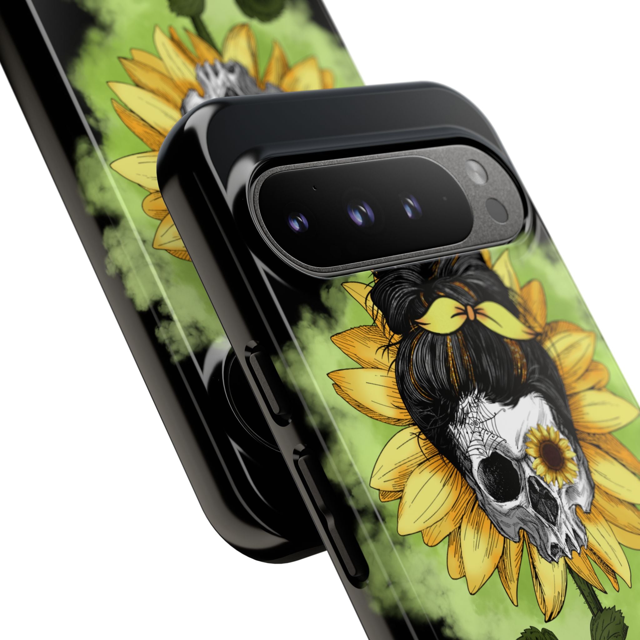 Sunflower Skull Google Pixel 9 Pro XL Case - Tough