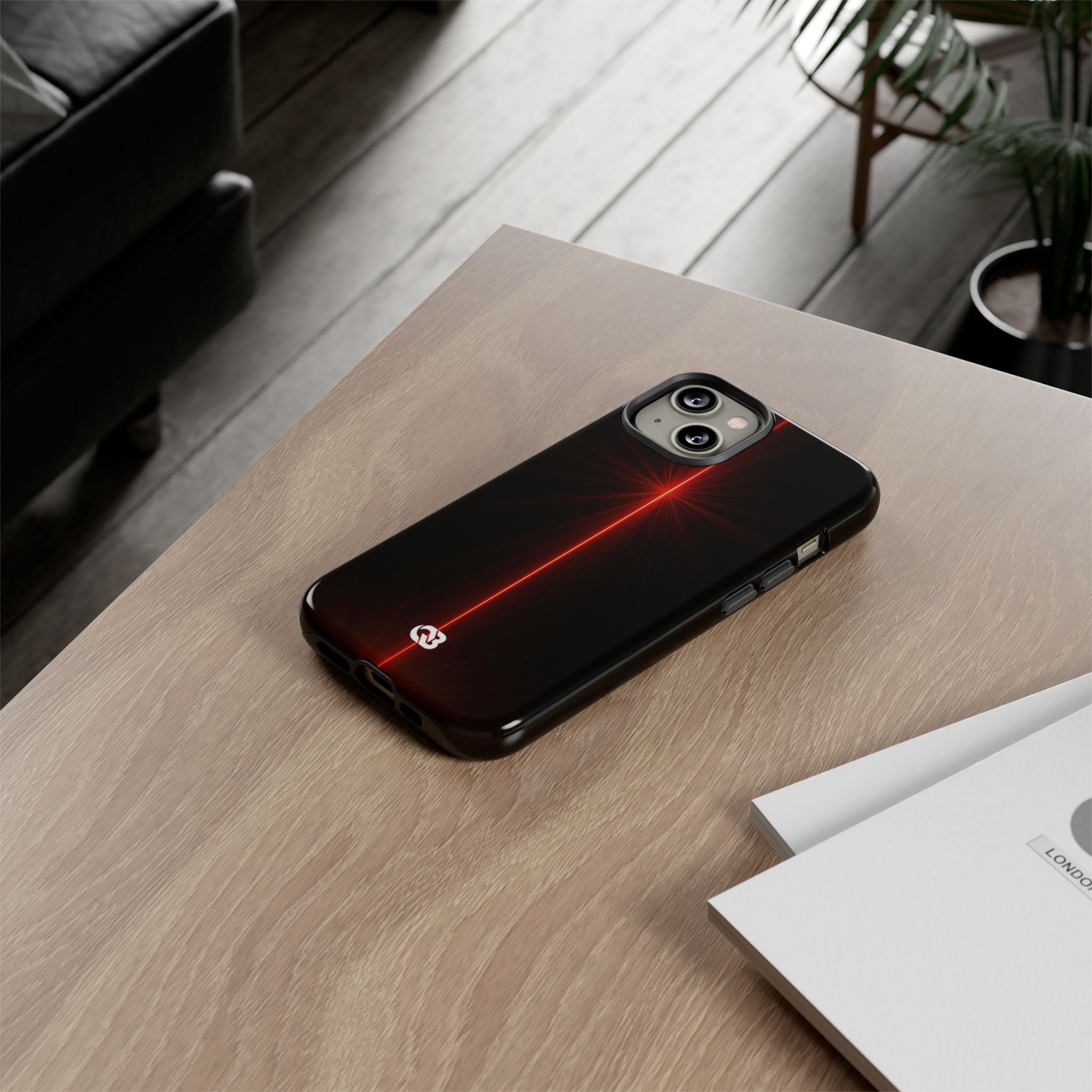 Red Tough Phone Case for iPhone - Crimson Flare Vector