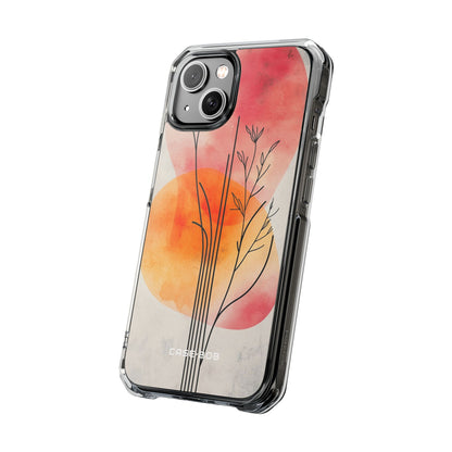 Curved Stem Sunset iPhone 14 Case - Impact