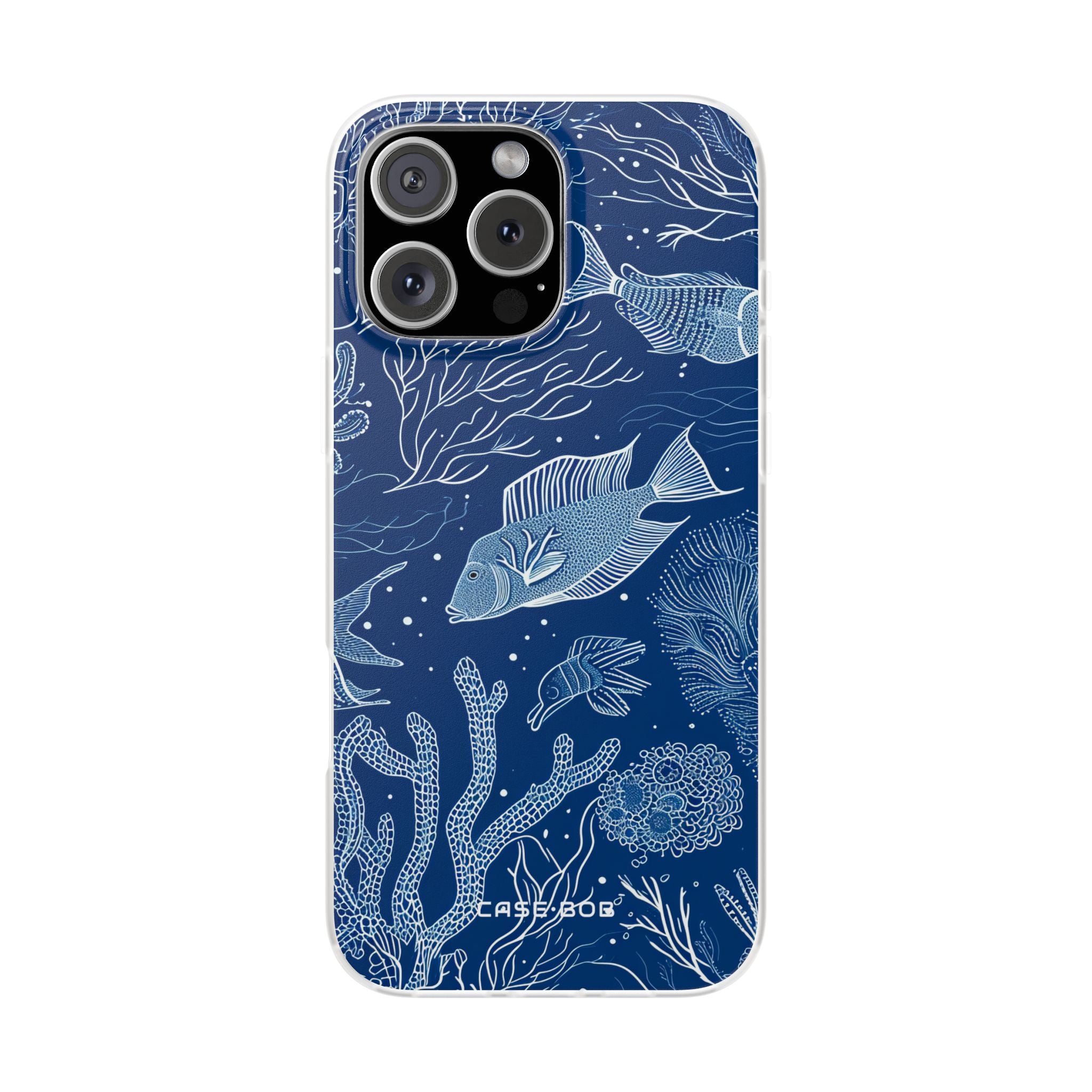 Navy Scale Reef iPhone 16 Pro Max Case - Soft