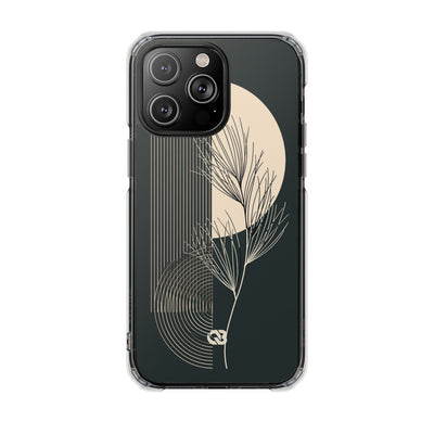 Black Impact MagSafe Phone Case for iPhone - Obsidian Sand Willow
