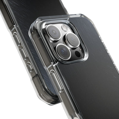 Black Impact MagSafe Phone Case for iPhone - Midnight Brushed Grain