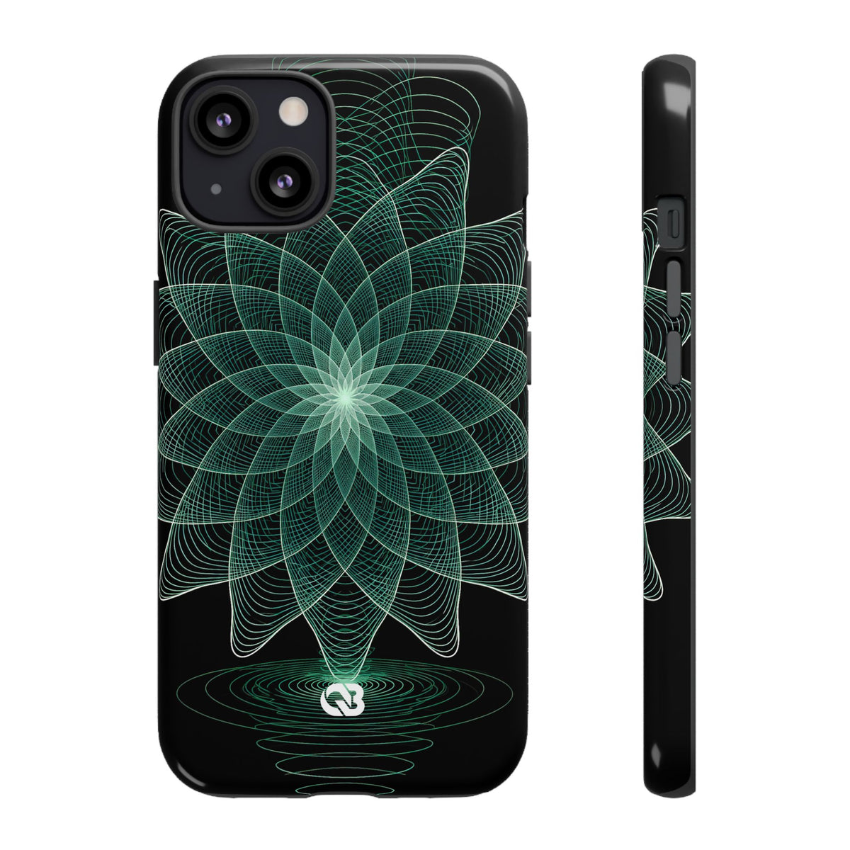 Verdant Harmonic Bloom · Tough Phone Case for iPhone · Black