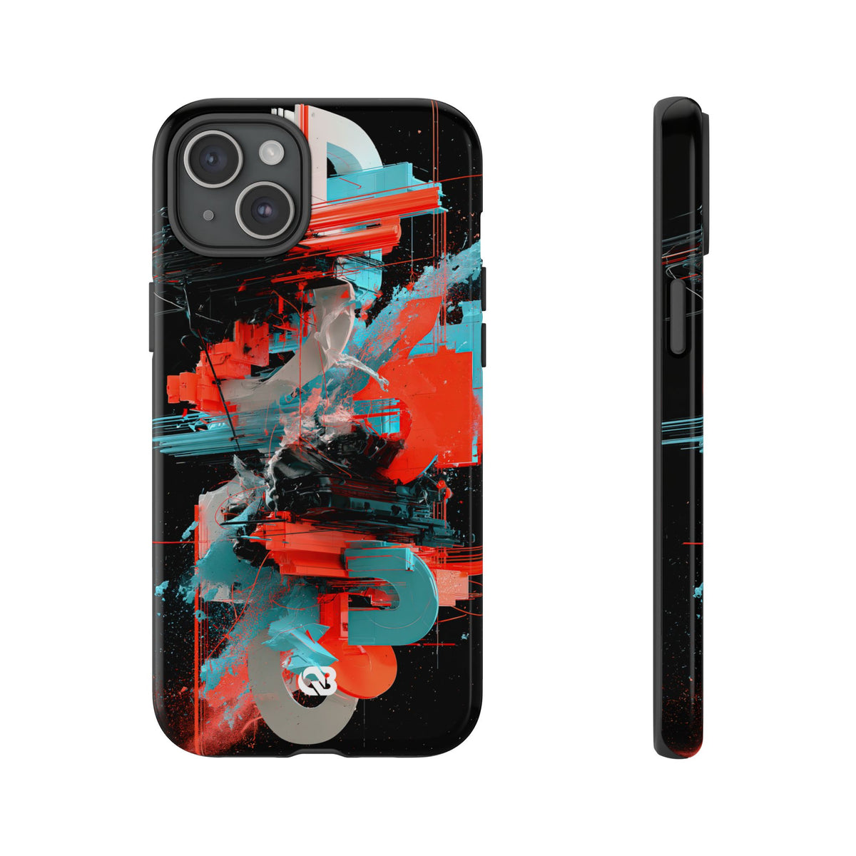 Fragmented Cyber Core · Tough Phone Case for iPhone · Black