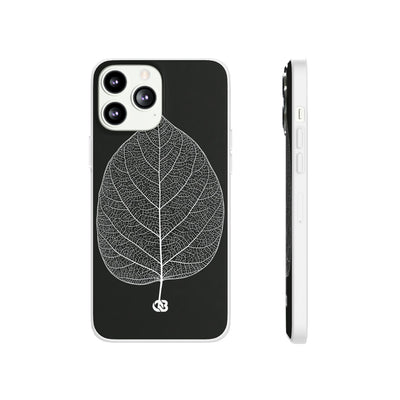 Monochrome Leaf Skeleton · Lite Phone Case for iPhone ·  Black