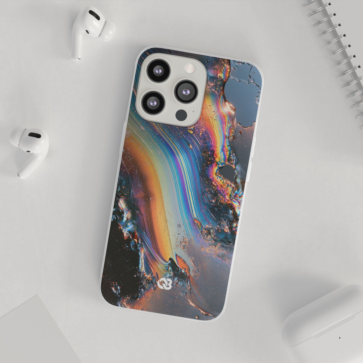 Prismatic Aura Flow · Lite Phone Case for iPhone ·  Blue
