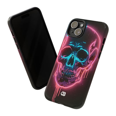Neon Drip Skull · Tough Phone Case for iPhone · Black