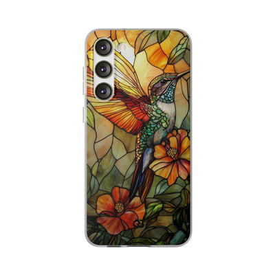 Amber Glass Hummingbird · Soft Custodia per Samsung