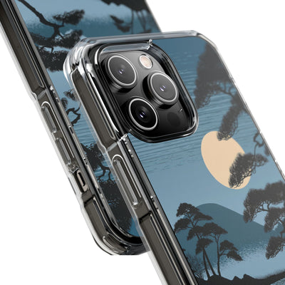 Blue Impact MagSafe Phone Case for iPhone - Midnight Kyoto Pine