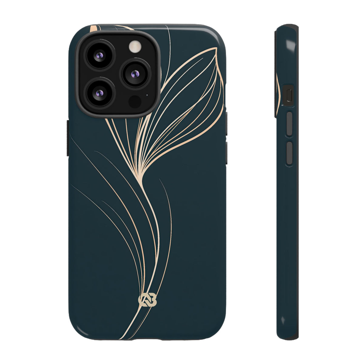 Botanical Contour · Tough Phone Case for iPhone · Teal