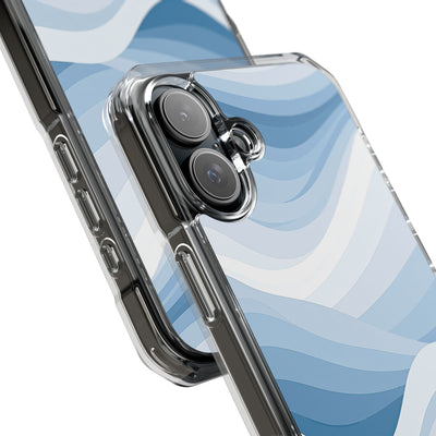 Blue Impact MagSafe Phone Case for iPhone - Glacial Indigo Flow