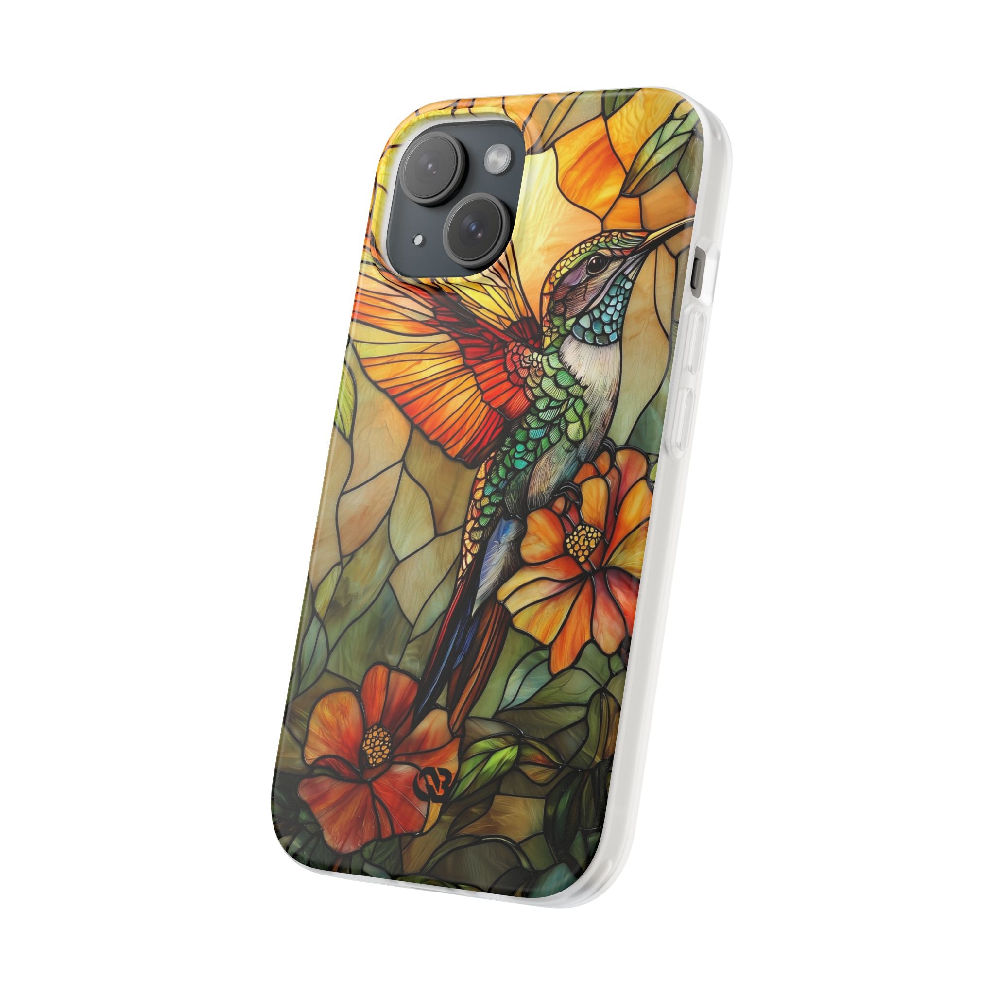 Amber Glass Hummingbird · Soft Phone Case for iPhone