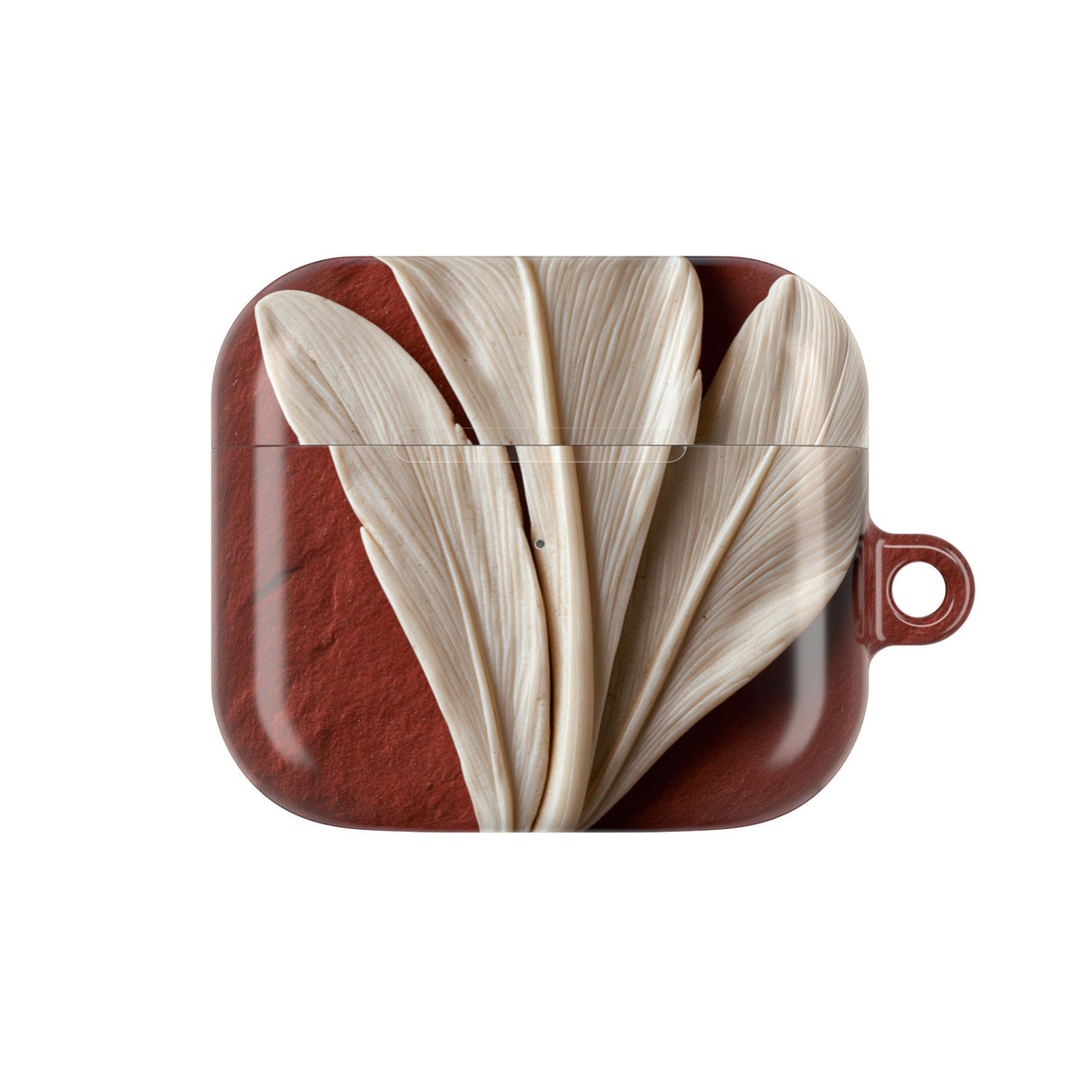 Carved Ivory Plume · Hard Case for AirPods & AirPods Pro · Red