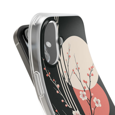 Black Lite Phone Case for iPhone - Kyoto Midnight Blossom