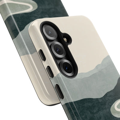 Green Tough Phone Case for Samsung - Misty Sage Valley