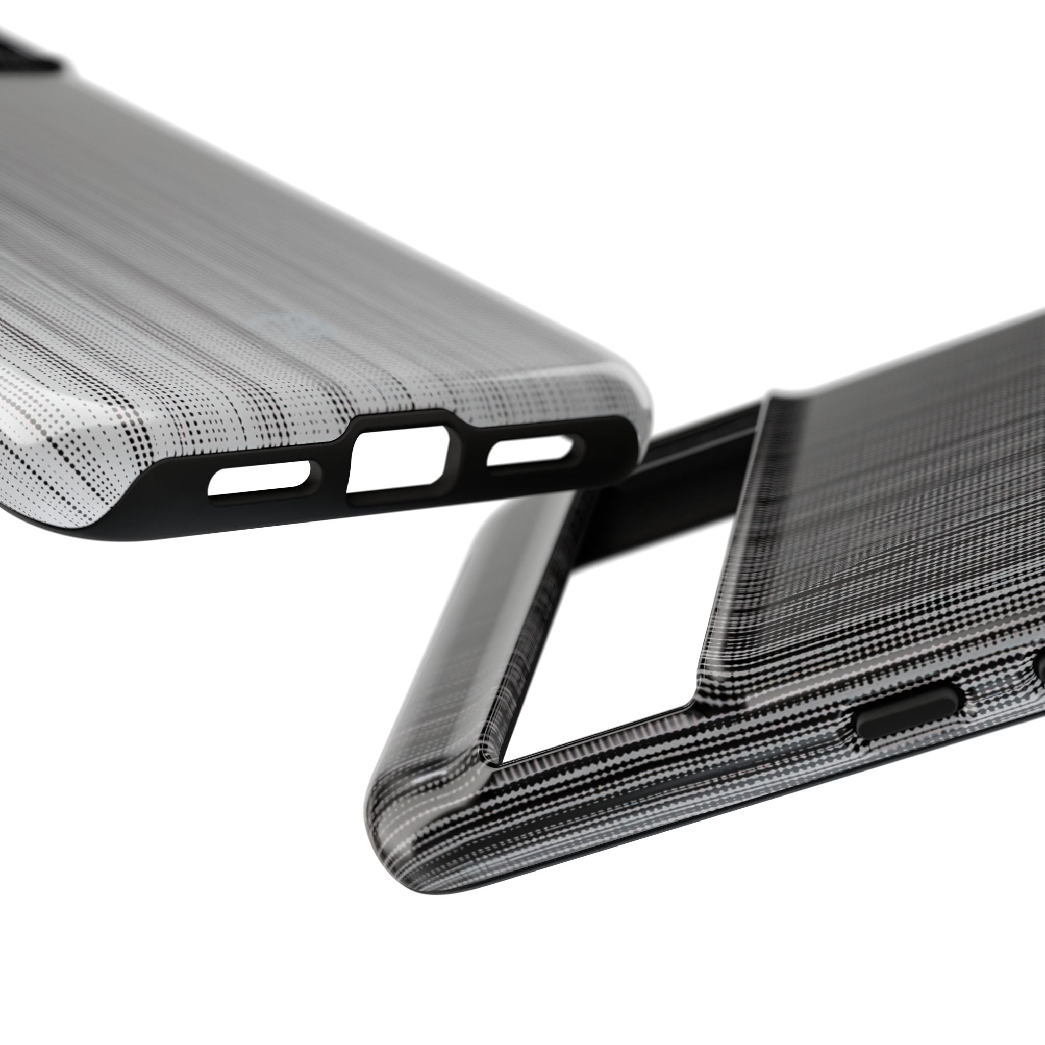 Grey Tough Phone Case for Google Pixel - Static Vertical Dither