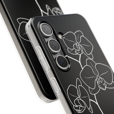 Black Lite Phone Case for Samsung - Noir Alabaster Orchid