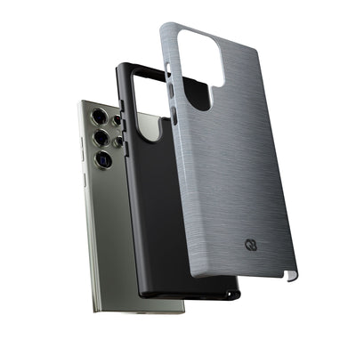 Silver Tough Phone Case for Samsung - Satin Chrome Grain